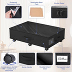 Babenest 4-Pack Under Bed Storage Organizer with Clear Zippered Lid, Foldable Rolling Underbed Drawers on 6 Wheels, Space Saving Clothes, Shoes, Toy Storage for Bedroom, Dorm, Closet