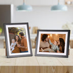 Rempry 6x8 Picture Frame, Display Pictures 5x7 with Mat or 6x8 Without Mat, Wall Hanging or Tabletop Photo Frame with Shatter Resistant Plexiglass, Black, 1 Pack