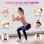 Resistance Bands for Working Out, Exercise Workout Bands for Women & Men, 3 Levels Elastic Stretch Bands for Exercise with Carry Bag for Physical Therapy, Home Fitness, Strength Training, Yoga