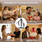 Sziqiqi Dad Birthday Gifts for Father - Dad Daughter Son Iron Statue Father Childs Love Sculpture Decoration for Fathers Day Wedding Christmas Figurine Memorial Gifts for Son Husband