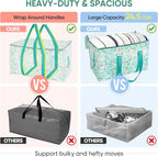 BALEINE 6-Pack Oversized Moving Bags with Reinforced Handles, Heavy-Duty Storage Tote for Clothes, Moving Supplies (Spring Stroll, 6-Pack)