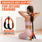 Pedal Resistance Bands with Handles, Upgrade Women Exercise Bands for Full Body Training, Core, ABS, Legs, Glutes, Arms, Pilates, Physical Therapy, Strength, Sit Up Equipment for Home Workout