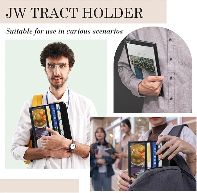 1 Pcs Paper Organizer Storage, 12" x 9" Containers for A4, Field Service Supplies Tract Organizer Clipboards Bookshelf Evangelistic Magazine Clipboards Gifts for Conference Field Service