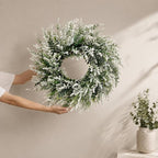 26'' Large Lavender & Eucalyptus Wreath for Front Door - Artificial Eucalyptus Leaves Greenery Outdoor Wreath for Wedding Farmhouse Porch Wall Room Home Decor (White)