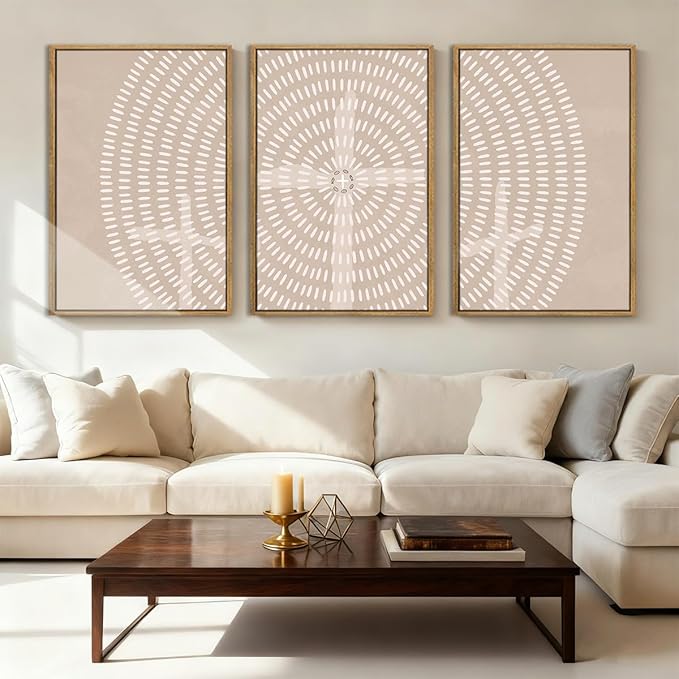 Christian Framed Canvas Wall Art Modern Jesus Wall Decor Abstract Wall Art Set of 3 Jesus Feeds The 5000 Artwork Christian Pictures Modern Religious Wall Paintings for Living Room Bedroom Office Farmhouse 24x36 Inch