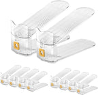 CiBiZi Clear Shoe Slots Organizers 10Pack Shoe Stacker Organizer for Closet Shoe Stackers for a Pair of Shoes Shoe Display Shelf Shoe Rack Holders Space Saver Organizador de Zapatos (Clear)