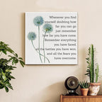 Motivational Quotes Wall Art Decor, Inspirational Graduation Decor Gift, Positive Canvas Posters Painting Artwork for Office Classroom Bedroom Home Decorations (8 X 8 Inches, Framed)