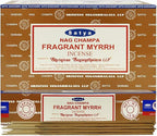 Fragrant Myrhh Incense Sticks and Incense Stick Holder Bundle Insence Insense Satya
