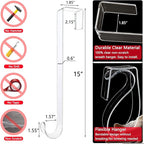 Clear Wreath Hanger Hooks, 15 in, 2 Pack Non Scratch Over The Door Hooks, Fall Halloween Christmas Decorations Indoor Outdoor, Welcome Sign for Front Door Decor