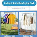 Lmaray Portable Garment Rack, Compact Folding Clothes Drying Rack, Mini Clothing Rack for Travel, Camping, RV, Dance Costume, Laundry Indoor, Outdoor (Regular)