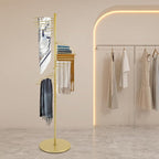 Floor Standing Scarves Organizer Scarf Stand Floor Standing Scarf Rack Scarf Hanger Floor Scarves Display Stand Freestanding 31.5Inch (gold)