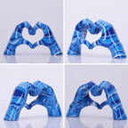 DOVDOV Hand Heart Decoration, Heart Hand Statue, Love Finger Sculpture Wedding Decoration, Suitable for Bookshelf Coffee Table Office Bedroom TV Cabinet Bookshelf Small Ornaments Home Decoration.