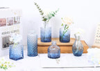 12 Pack Blue Glass Bud Vase Set, Small Vintage Vases for Centerpieces, Decorative Flower Vases for Wedding Home Table Decor