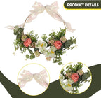 Artificial Floral Swag Front Door Swag Indoor Decorative Hanging Spring Wreath for Restaurant Birthday Holidays Apartment, JH615