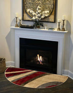 Unique Loom Barista Collection Area Rug - Ngada (3' x 6' Hearth, Beige/Red)