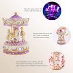LOVE FOR YOU Gift-Wrapped Musical Carousel Music Box Color Lights Merry Go Round Horses Unicorn Decor Gifts for Girls and Daughter Granddaughter Niece Women Kids Christmas Birthday