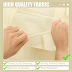 Windyun 40 Over the Door Shoe Organizer Large Breathable Mesh Pockets Hanging Shoe Rack for Closet Beige Behind Door Hanger Storage Holder Nonslip Hooks for Women Men Entryway Bedroom Utility Room