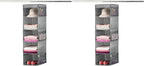 ZOBER Hanging Closet Organizer, 5-Shelf - Hanging Storage Organizer Shelves for Clothes, Towels, Toys - College Dorm Room, Nursery, & Home Closet (Pack of 2)