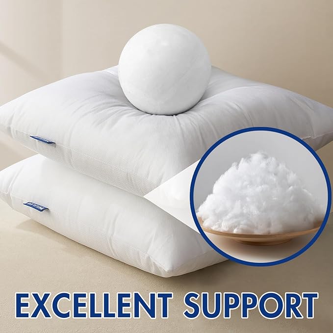 MIULEE Pillow Insert 14x14 Inch, Decorative Square Throw Pillow Inserts, Premium Fluffy Pillow Forms Sham Stuffer for Sofa Couch Living Room