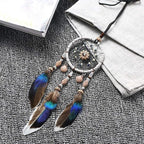 AKOAK 1 Pack Dream Catcher Rearview Mirror Car Charm Accessories, Boho Style Handmade Car Charm Pendant Decorative Pendant - Girl Woman Bedroom Living Room Home Decoration