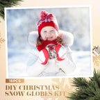 Jerify 16 Sets 3.58 Inch Christmas Plastic Clear Snow Globes Kit Water Globe with Screw Off Cap Artificial Christmas Trees Small Snowman Snowflakes for DIY Snow Globes Home Decoration Crafts (Cute)
