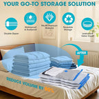 15 Pack Vacuum Storage Bags with Electric Pump, Compression Space Saver Vacuum Seal Bags 3 Jumbo/3 Large/3 Medium/3 Small/3 Roll Up Bags for Clothing Travel Comforters Blankets Pillows Bedding Duvets