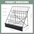 Book Signing Rack, Book Display Rack, Tabletop Magazine Display Racks, 4 Tiered Tabletop Cd Display, Comic Book Magazine Rack for Library Classroom Picture Literature Brochure 16.14" x 17.95" x 17.24"