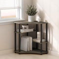 Furinno Turn-N-Tube Storage Shelves, 4-Tier Corner Shelf, Toolless Assembly Display Rack, Corner Bookshelf for Small Space, for Organization and Storage, Living Room, Home Office, French Oak