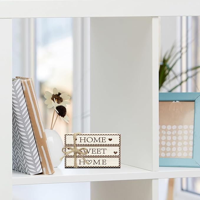 Mini Decorative Books For Home Decor, Small Wood Book Stack For Table Decor, Home Sweet Home decoration Books For Living Room Bookshelf, Farmhouse Stacked Books decoration（L53)