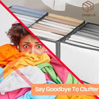 Wardrobe Closet Organizer and Storage for Clothes - 7 Grids Foldable Drawer Dividers Organizers for Jeans | Pants | Shirts | Leggings, Stackable Clothing Bins for Closets Organization (1PCS)