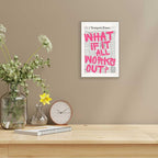 Drimiler Retro Newspaper Pink Font Poster What If It All Works Out Canvas Wall Art Positive Affirming Quote Minimalist Prints Painting For Home Bedroom Dorm Wall Decor 12x16in Unframed