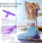 Pedal Resistance Bands with Handles, Durable 6-Tubes Multifunction Pedal Resistance Band, Natural Rubber Foot Pedal Resistance Bands, Fitness Resistance Bands for Abdomen, Waist, Arm, Leg