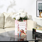 Book Vase, Ceramic Book Vase for Flowers, Unique Book Flower Vase, Decorative Ceramic Vases, Book Shaped Vases for Home, Office, Bedroom, Living Room, Dining Table