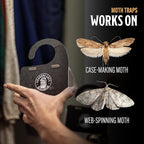 Grandpa Gus's Moth Traps for Clothes, Clothing Moth Killer for Closet and Wardrobe, Pheromone Glue Trap, No Mothballs, Safe for Kids and Pets, 6 Pack