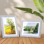 Lyeasw 5x7 Picture Frame 15 Pack, Display Pictures 5x7 with Mat or 6x8 without Mat, Grey Bulk Photo Frames for Wall or Tabletop