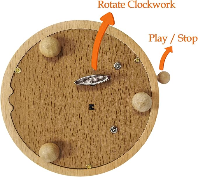 Briskfeel Wooden Rocking Horse Music Box - Couple Riding on a Horse Mechanical Musical Box, Rocking Horse Sways to the Melody, Romantic Gift for Wedding, Anniversary, Valentine's Day