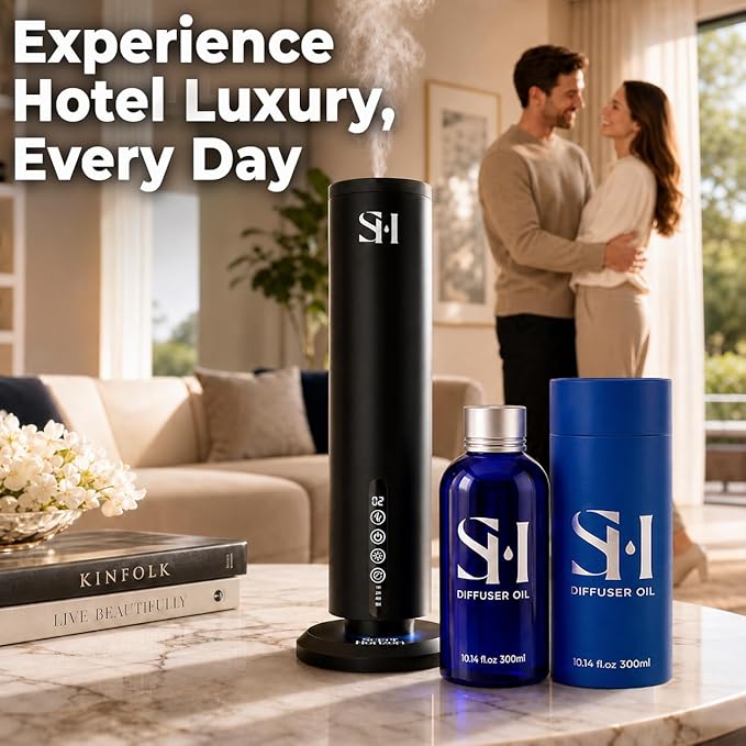 Inspired by 6-Star Hotel Dubai DB04 Hotel Scent Diffuser Oil | 10.14 Fl oz (300 ml) - Waterless Diffuser Oil Refill & Highly Concentrated Fragrance Oil, Diffuser Oil Scents, Hotel Oil Diffuser