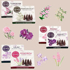 TRUMIRI Blossom Incense Cones - Variety Pack - Total 60 Cone Incense (6 Scents x 10 Conos) - Peony, Lilac, Violet, Honeysuckle, Hyacinth, Tuberose - Cone Incense Scents - Insense Cones - Incent Cone
