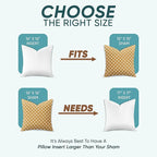 Pillowflex Synthetic Down Alternative Pillow Inserts for Shams - Comfy Pillows for Sleeping, Handmade Down Alternative Throw Pillow Inserts - (16x16 Set of 2)