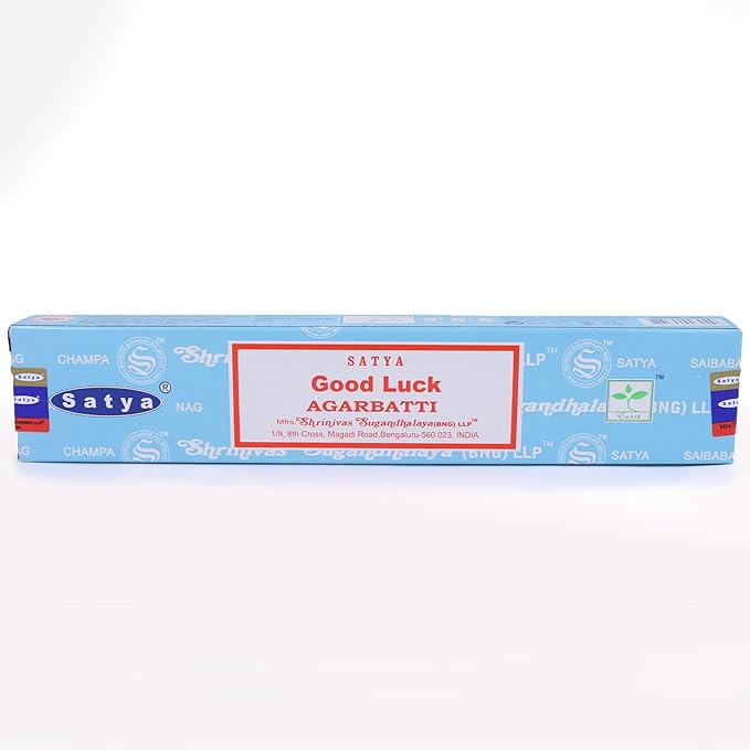 Nag Champa Incense Stick Packs - Hand Rolled & Non-Toxic - Perfect for Meditation and Yoga - Home Fragrance Gift Pack - 15g, Set of 12 Packs (Good Luck)