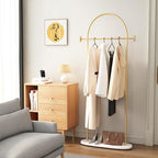 Gold Clothing Rack with Marble Base Heavy Duty Coat Rack for Entryway, Bedroom, Living Room, Boutiques-67''H