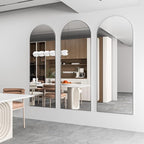 Full Length Mirror 56"x16" Arch Floor Mirror with Stand Arched Mirrors Full Body Mirror Silver Standing Hanging or Leaning Against Wall for Bedroom Entry