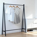 Black Modern Clothing Rack Metal,Retail Clothing Racks for Boutiques,Clothes Racks for Hanging Clothes,59in Industrial Iron Garment Rack