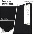 Thboxes Bulletin Board, 36" x 24" Foldable Cork Board Felt Pin Boards with 35 Pushpins Self-Adhesive Photo Decorative Felt Boards for Walls, Office, School, Classroom, Home, Bedroom - Black