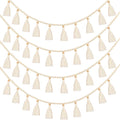 Tatuo Boho Macrame Tassel Garland for Classroom Decor Hanging Tassel Garland Bunting Boho Classroom Decor for Nursery Room Birthday Party Bedroom Dorm(4 Pieces,47.2 Inch)