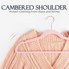 HOUSE DAY Pink Velvet Hangers 20 Pack, Premium Non-Slip Felt Clothes, Sturdy Heavy Duty Coat, Durable Hangers for Suits, Space Saving with No Hanger Mark, 360° Swivel Rotating Rose Gold Hook