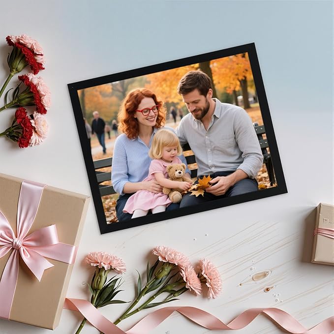 Giftgarden 8.5x11 Picture Frame Set of 18, Multi 8.5 by 11 Certificate Frames Bulk for Award Diploma Document office Wall or Tabletop Display, Black