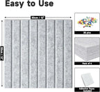 Cork Board for Walls 36" x 24", 6 Pack Felt Bulletin Board Wall Tiles with 30 Push Pins for Home Kitchen School Office Wall DIY Decorative