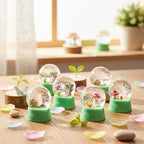 Spring Snow Globes Craft Kit - 8 Set DIY Plastic Snow Globe Craft with Mini Resin Butterfly Bee, Make Your Own Party Favor Decor with Glitter for Classroom Activity Gift (Insect)