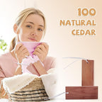 2 Pack Cashmere Storage Bags with 2 Cedar Blocks, Cotton Sweater Garment Storage Pouches with Natural Cedar for Odor Control, Closet Drawer Seasonal Clothing Organizer,17 x 13.5 Inch